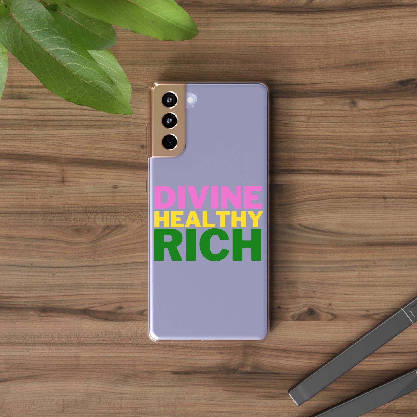 Divine Healthy Rich Affirmation Phone Case