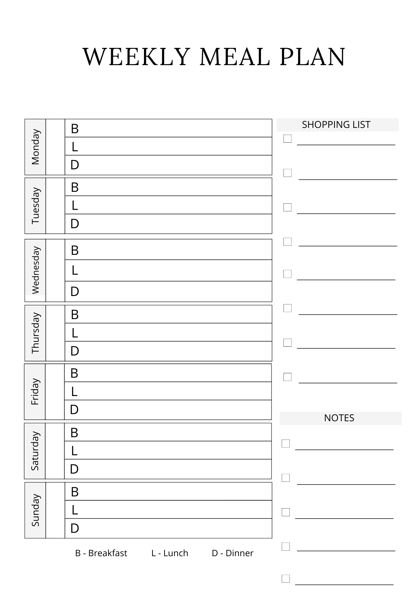 Workbook - Nutrition Planner