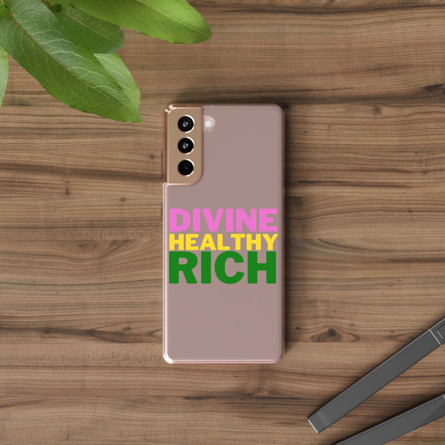 Divine Healthy Rich Affirmation Phone Case